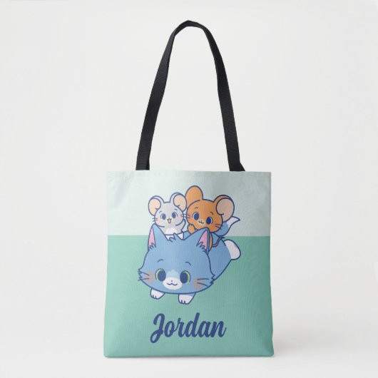 Anime Tom, Jerry en Tuffy Tote Bag (Voorkant)