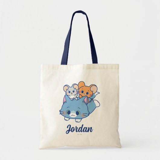 Anime Tom, Jerry en Tuffy Tote Bag (Voorkant)