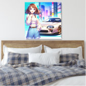 Anime Toyota Supra Canvas Afdruk (Insitu (Slaapkamer))