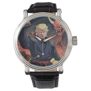 Anime Trump - vuist omhoog Horloge