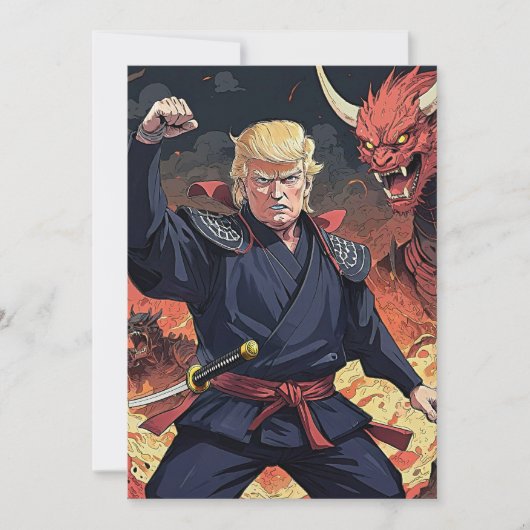 Anime Trump - vuist omhoog Kaart (Voorkant)
