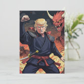 Anime Trump - vuist omhoog Kaart (Staand voorkant)