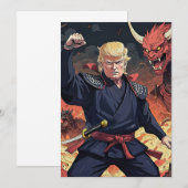 Anime Trump - vuist omhoog Kaart (Voorkant / Achterkant)