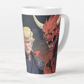 Anime Trump - vuist omhoog Latte Mok (Rechterhoek)
