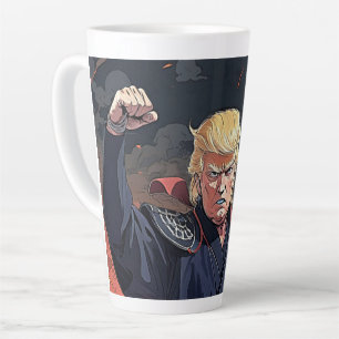 Anime Trump - vuist omhoog Latte Mok