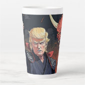 Anime Trump - vuist omhoog Latte Mok (Voorkant)