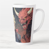 Anime Trump - vuist omhoog Latte Mok (Rechts)