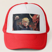 Anime Trump - vuist omhoog Trucker Pet (Voorkant)