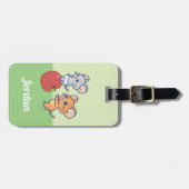 Anime Tuffy en Jerry Apple aan het rollen Bagagelabel (Voorkant horizontaal)