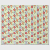 Anime Tuffy en Jerry Apple aan het rollen Cadeaupapier (Vlak)