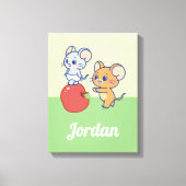 Anime Tuffy en Jerry Apple aan het rollen Canvas Afdruk (Voorkant)