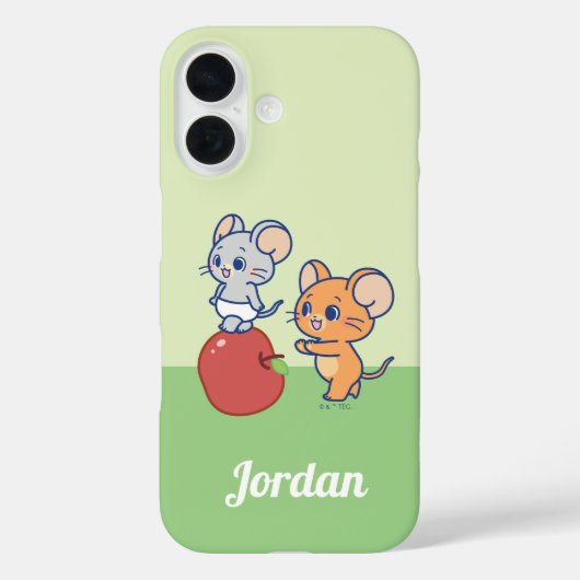 Anime Tuffy en Jerry Apple aan het rollen Case-Mate iPhone Case (Achterkant)
