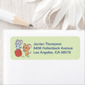 Anime Tuffy en Jerry Apple aan het rollen Etiket (Insitu)