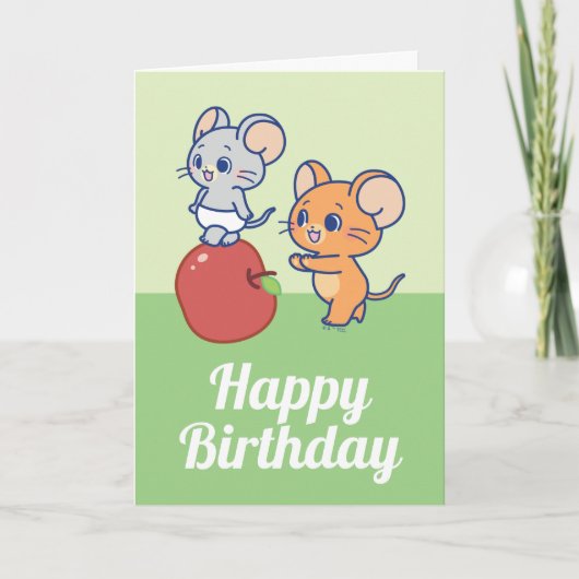 Anime Tuffy en Jerry Apple aan het rollen Kaart (Voorkant)