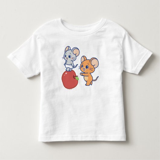 Anime Tuffy en Jerry Apple aan het rollen Kinder Shirts (Voorkant)