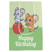 Anime Tuffy en Jerry Apple aan het rollen Medium Cadeauzakje (Achterkant)