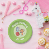 Anime Tuffy en Jerry Apple aan het rollen Papieren Bordje (Feest)