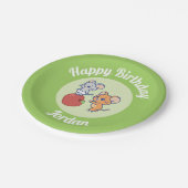 Anime Tuffy en Jerry Apple aan het rollen Papieren Bordje (Gekanteld)