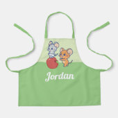 Anime Tuffy en Jerry Apple aan het rollen Schort (Voorkant)