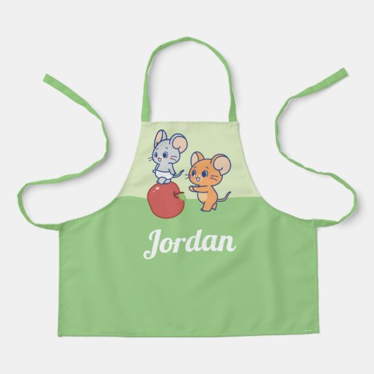 Anime Tuffy en Jerry Apple aan het rollen Schort (Voorkant)