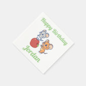 Anime Tuffy en Jerry Apple aan het rollen Servet (Hoek)