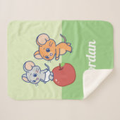 Anime Tuffy en Jerry Apple aan het rollen Sherpa Deken (Voorkant (horizontaal))