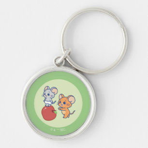 Anime Tuffy en Jerry Apple aan het rollen Sleutelhanger
