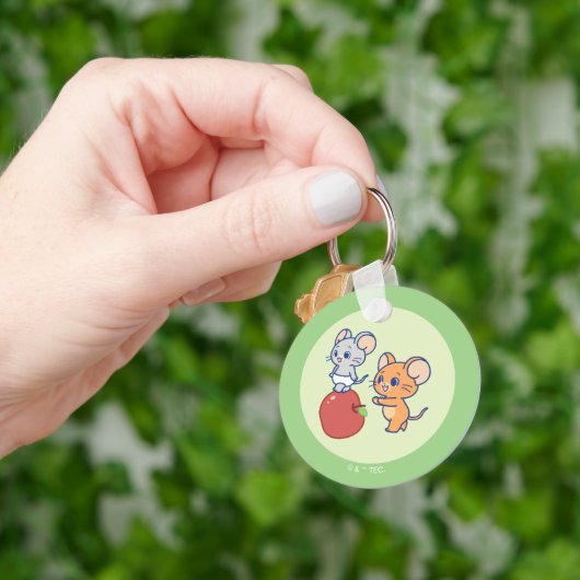 Anime Tuffy en Jerry Apple aan het rollen Sleutelhanger (Hand)