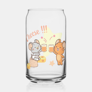 Anime Tuffy en Jerry Cheers voor kaas Blikvorm Glas