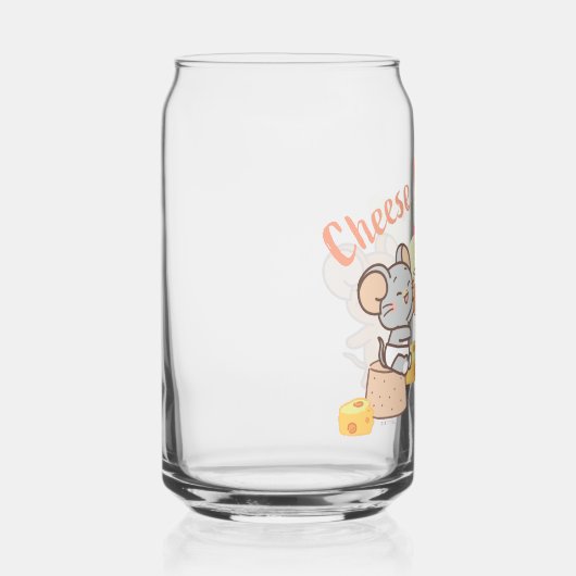 Anime Tuffy en Jerry Cheers voor kaas Blikvorm Glas (Rechts)