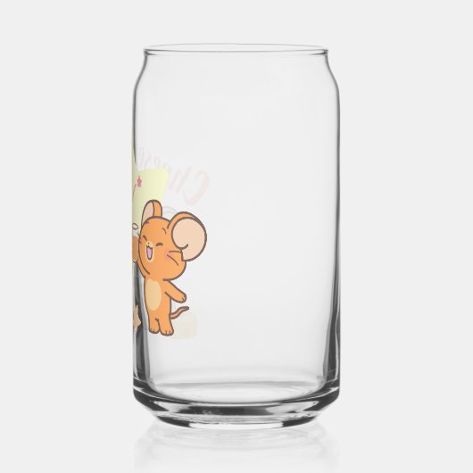Anime Tuffy en Jerry Cheers voor kaas Blikvorm Glas (Links)