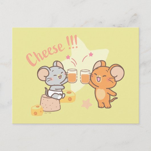 Anime Tuffy en Jerry Cheers voor kaas Briefkaart (Voorkant)