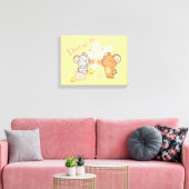 Anime Tuffy en Jerry Cheers voor kaas Canvas Afdruk (Insitu (Woonkamer))