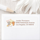 Anime Tuffy en Jerry Cheers voor kaas Etiket (Insitu)