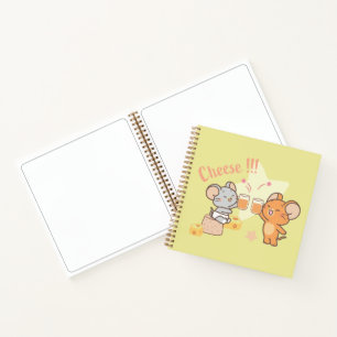 Anime Tuffy en Jerry Cheers voor kaas Notitieboek