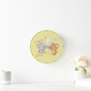 Anime Tuffy en Jerry Cheers voor kaas Ronde Klok