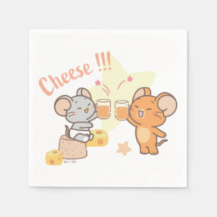 Anime Tuffy en Jerry Cheers voor kaas Servet