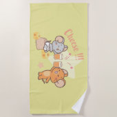 Anime Tuffy en Jerry Cheers voor kaas Strandlaken (Voorkant)