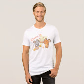 Anime Tuffy en Jerry Cheers voor kaas Tri-Blend Shirt (Voorkant volledig)