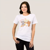 Anime Tuffy en Jerry Cheers voor kaas Tri-Blend Shirt (Voorkant volledig)