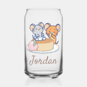 Anime Tuffy en Jerry Cheesecake Blikvorm Glas (Voorkant)