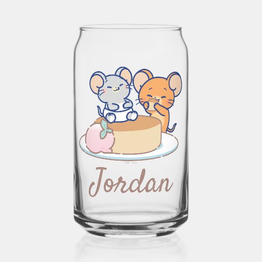 Anime Tuffy en Jerry Cheesecake Blikvorm Glas (Voorkant)