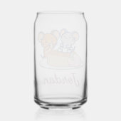 Anime Tuffy en Jerry Cheesecake Blikvorm Glas (Achterkant)