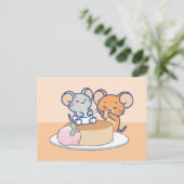 Anime Tuffy en Jerry Cheesecake Briefkaart (Staand voorkant)