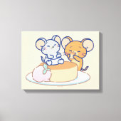 Anime Tuffy en Jerry Cheesecake Canvas Afdruk (Voorkant)