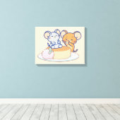 Anime Tuffy en Jerry Cheesecake Canvas Afdruk (Insitu (Houten vloer))