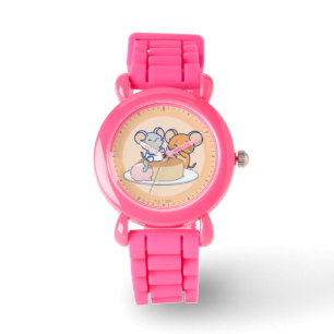 Anime Tuffy en Jerry Cheesecake Horloge