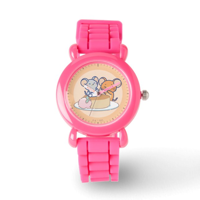 Anime Tuffy en Jerry Cheesecake Horloge (Voorkant)