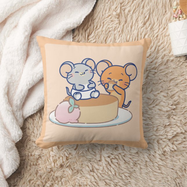 Anime Tuffy en Jerry Cheesecake Kussen (Deken)