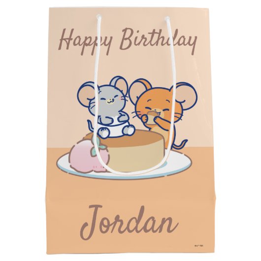 Anime Tuffy en Jerry Cheesecake Medium Cadeauzakje (Achterkant)